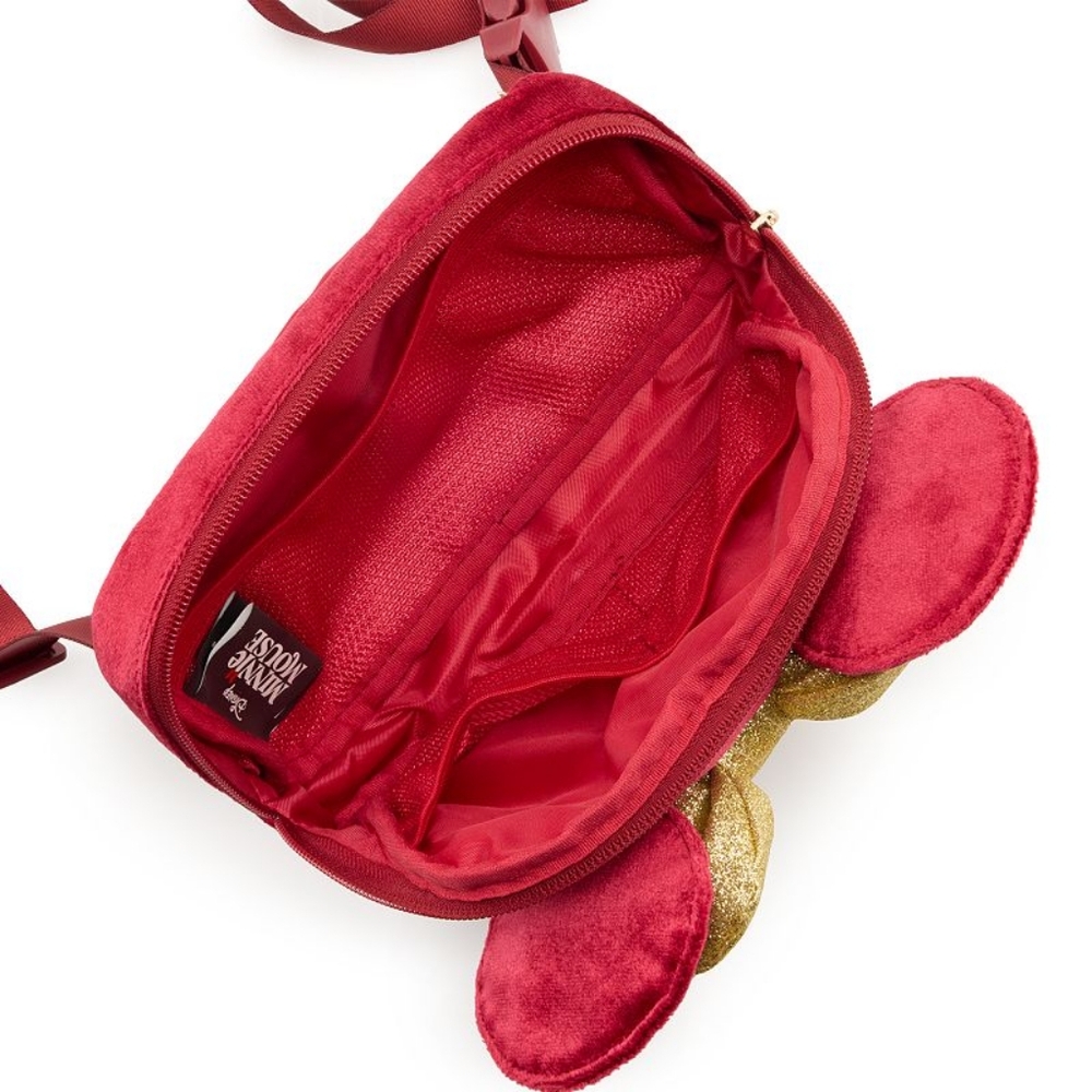 New Minnie Mouse Quilted Velvet Bow Disney Fanny Pack Belt Bag Disneyland World - Picture 3 of 4